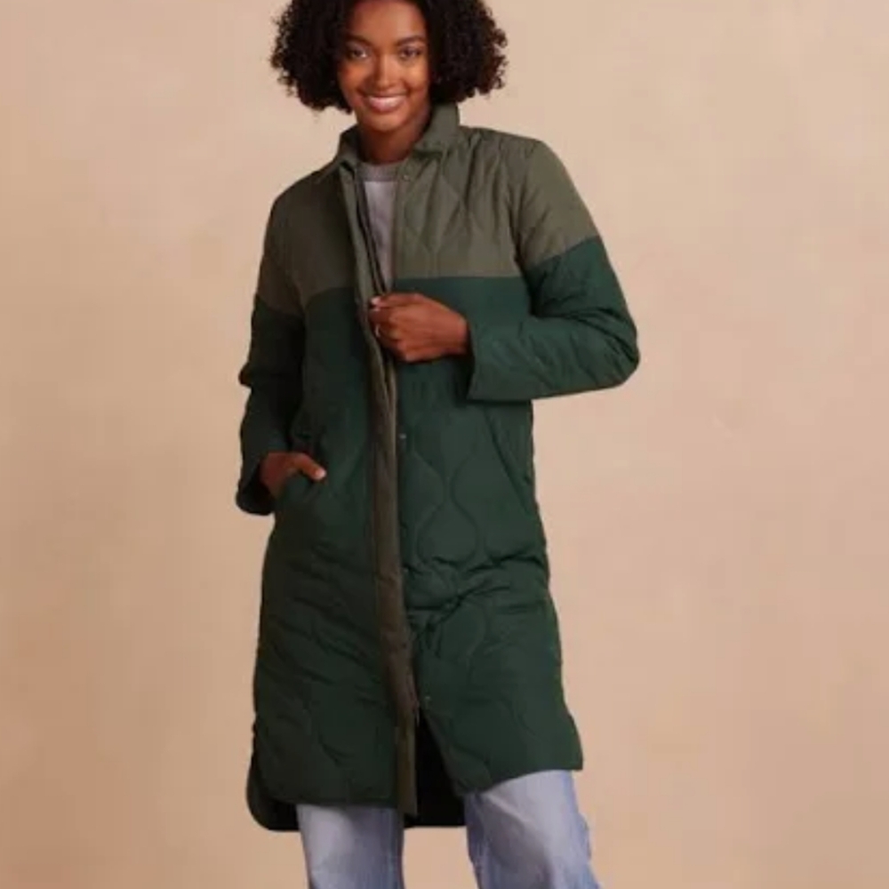Summersalt Long Quilted Coat Womens Medium